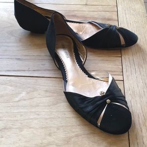Giorgio Armani vintage black cocktail flats, 38.5